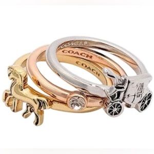 Coach Horse and Carriage Ring set
